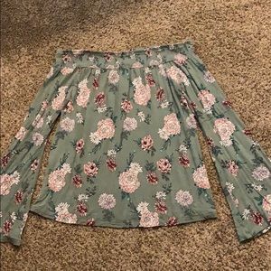 Floral off the shoulder top
